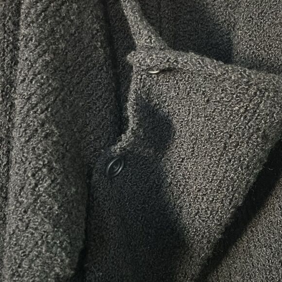 Amazing Eskander Long Line Black boucle wool and mohair sweater coat - ONE SIZE - Picture 10 of 11